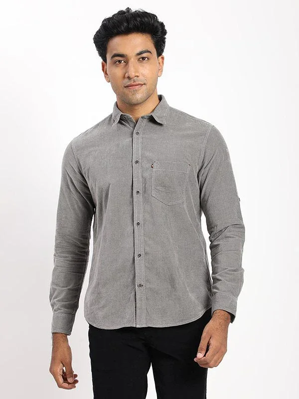 Men's Solid Full Sleeves Cotton Blend Shirt