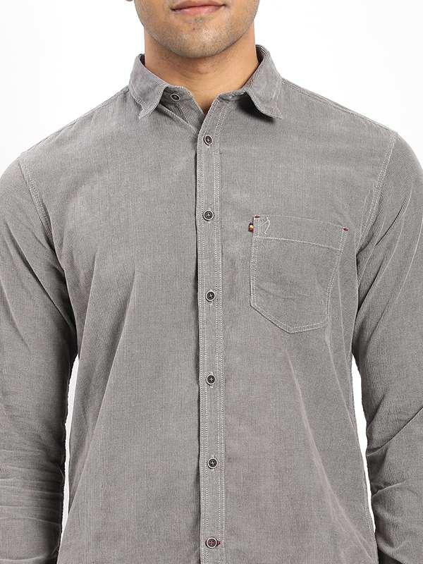 Men's Solid Full Sleeves Cotton Blend Shirt - Image 3