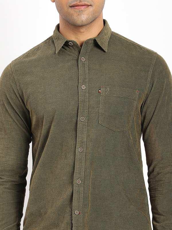 Men's Solid Full Sleeves Cotton Blend Shirt - Image 8