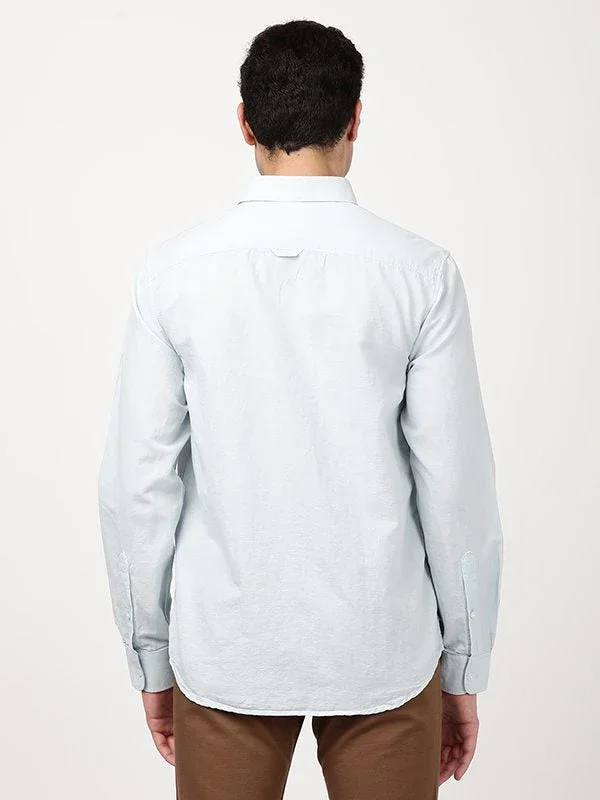 Men's Solid Full Sleeves Cotton Blend Shirt - Image 19