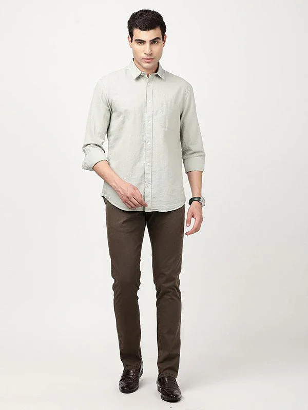 Men's Solid Full Sleeves Cotton Blend Shirt - Image 20