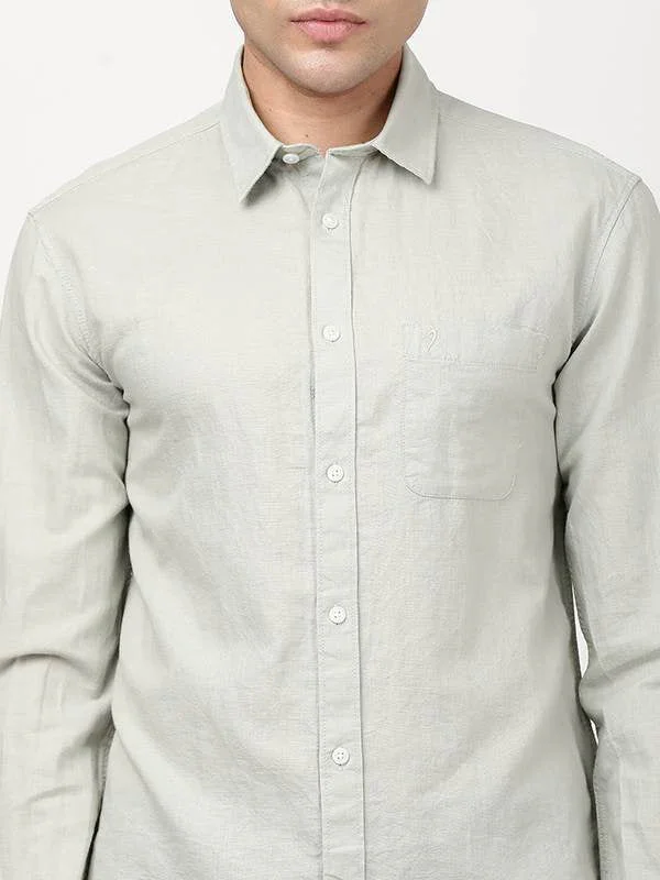 Men's Solid Full Sleeves Cotton Blend Shirt - Image 22