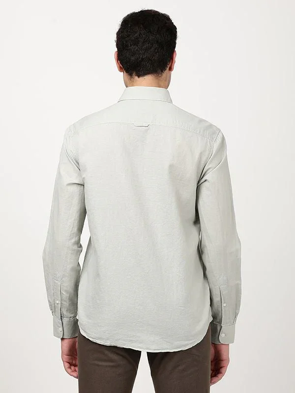 Men's Solid Full Sleeves Cotton Blend Shirt - Image 23