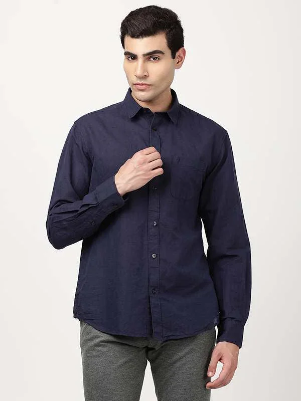 Men's Solid Full Sleeves Cotton Blend Shirt - Image 24
