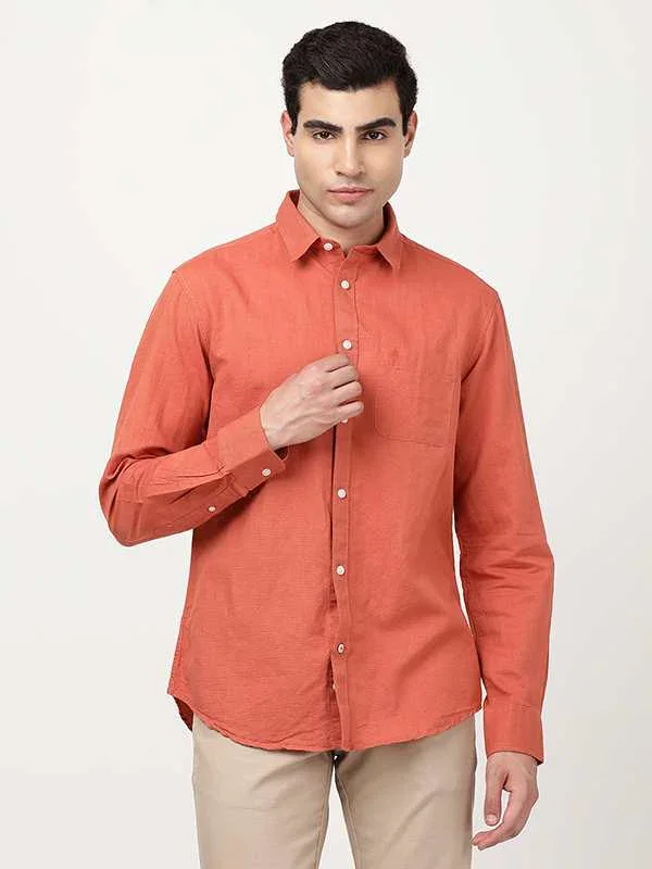 Men's Solid Full Sleeves Cotton Blend Shirt - Image 29