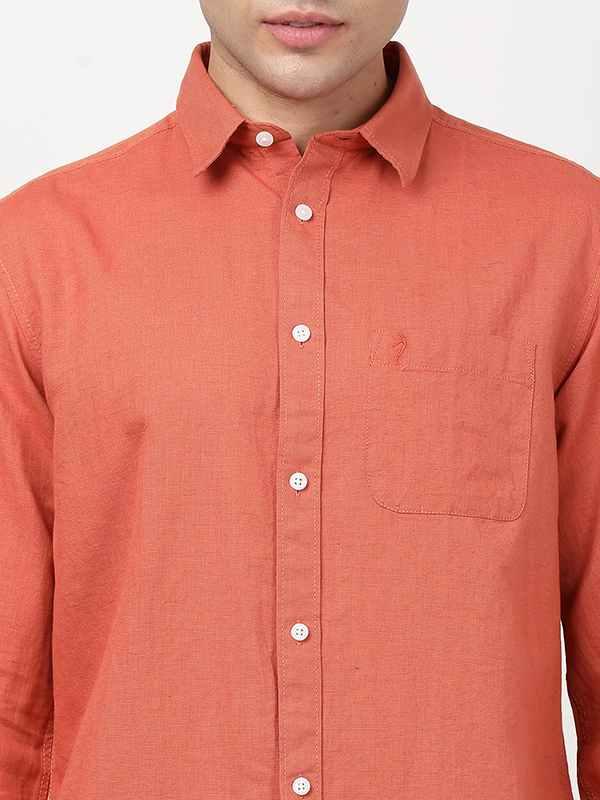Men's Solid Full Sleeves Cotton Blend Shirt - Image 31