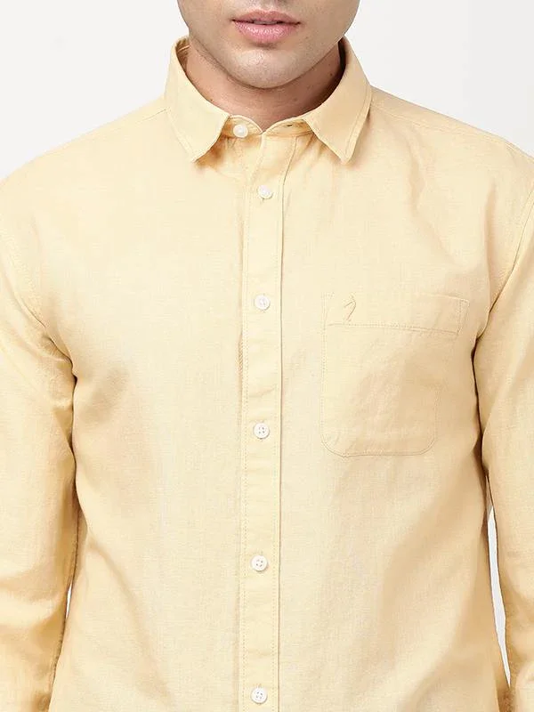 Men's Solid Full Sleeves Cotton Blend Shirt - Image 8