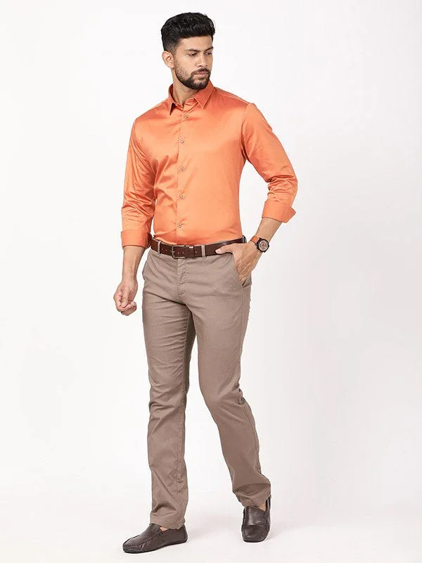 Men's Solid Full Sleeves Cotton Blend Shirt - Image 10