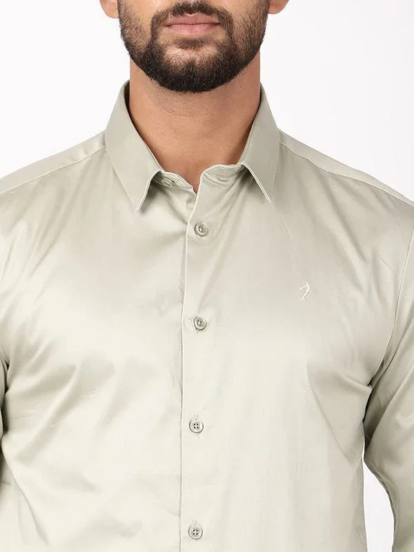 Men's Solid Full Sleeves Cotton Blend Shirt - Image 13
