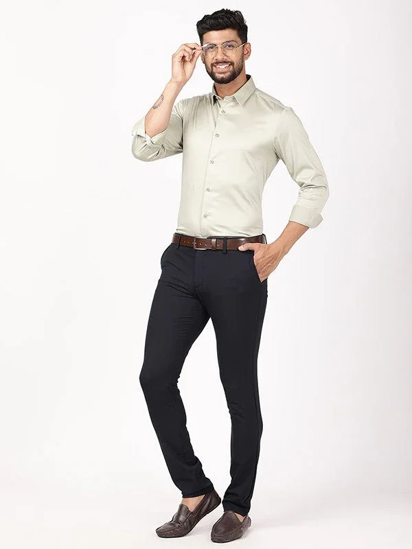 Men's Solid Full Sleeves Cotton Blend Shirt - Image 15