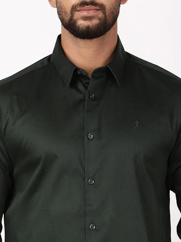 Men's Solid Full Sleeves Cotton Blend Shirt - Image 18