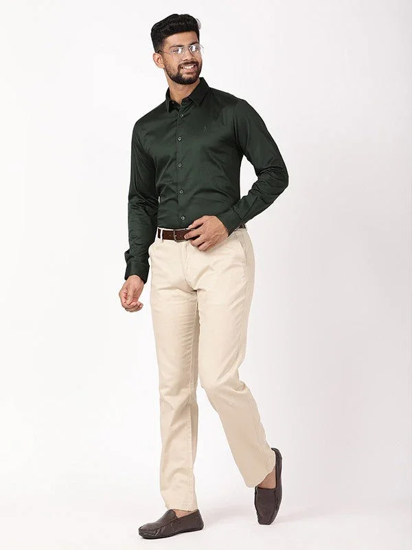 Men's Solid Full Sleeves Cotton Blend Shirt - Image 20