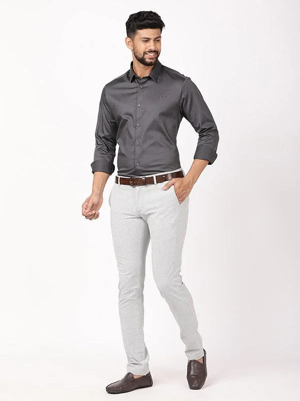 Men's Solid Full Sleeves Cotton Blend Shirt - Image 35