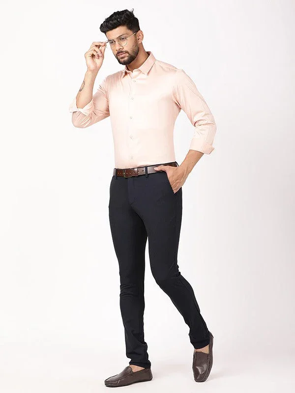 Men's Solid Full Sleeves Cotton Blend Shirt - Image 5