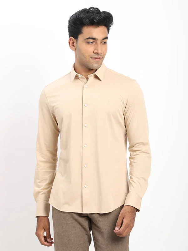 Men's Solid Full Sleeves Cotton Blend Shirt