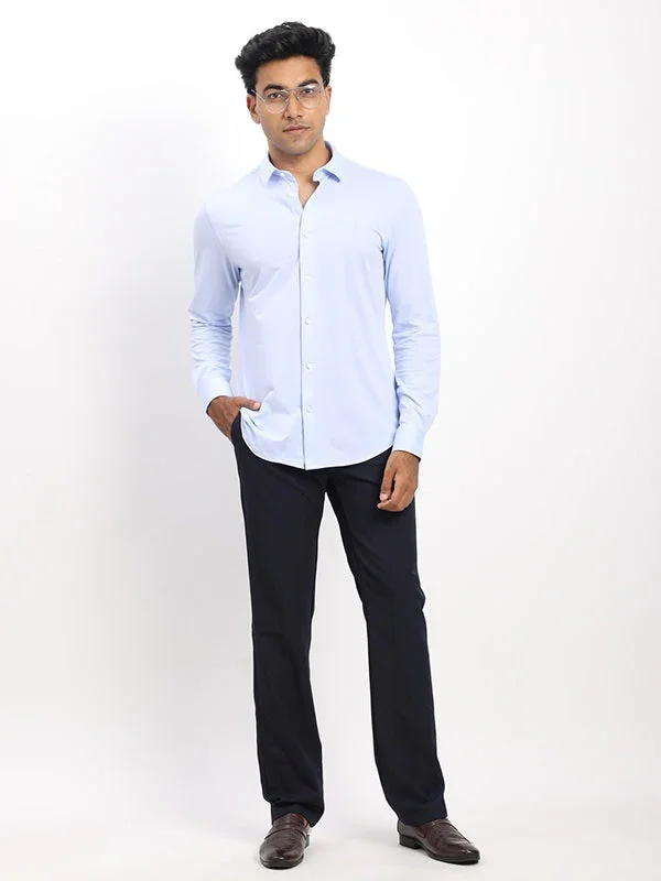 Men's Solid Full Sleeves Cotton Blend Shirt - Image 10