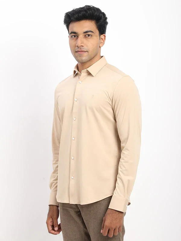 Men's Solid Full Sleeves Cotton Blend Shirt - Image 2