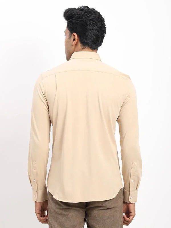 Men's Solid Full Sleeves Cotton Blend Shirt - Image 4