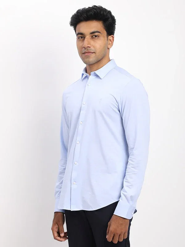 Men's Solid Full Sleeves Cotton Blend Shirt - Image 7