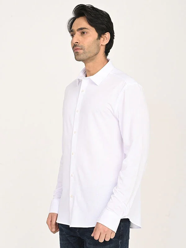 Men's Solid Full Sleeves Cotton Blend Shirt - Image 2