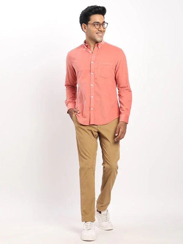 Men's Solid Full Sleeves Cotton Blend Shirt - Image 15