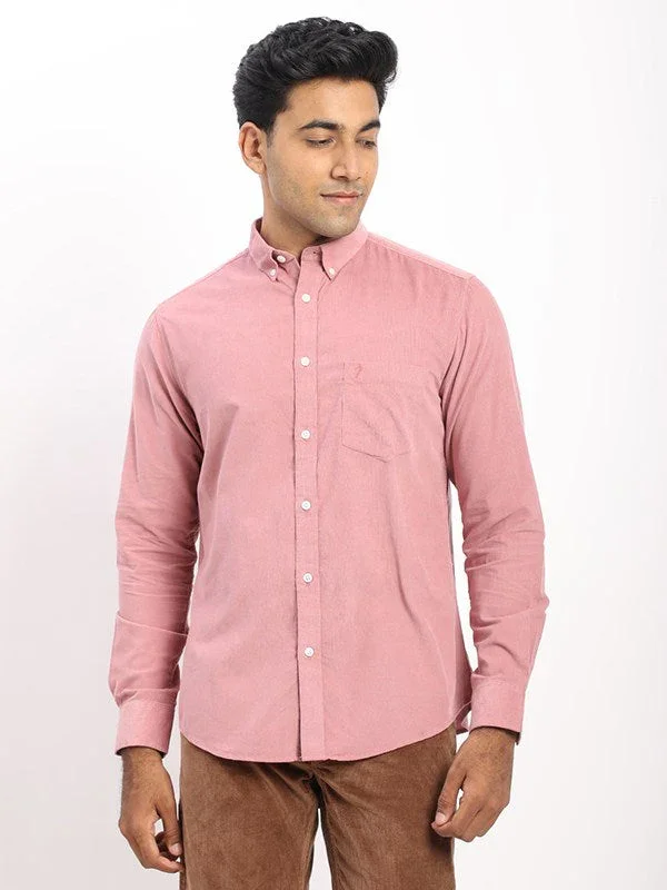 Men's Solid Full Sleeves Cotton Blend Shirt - Image 6