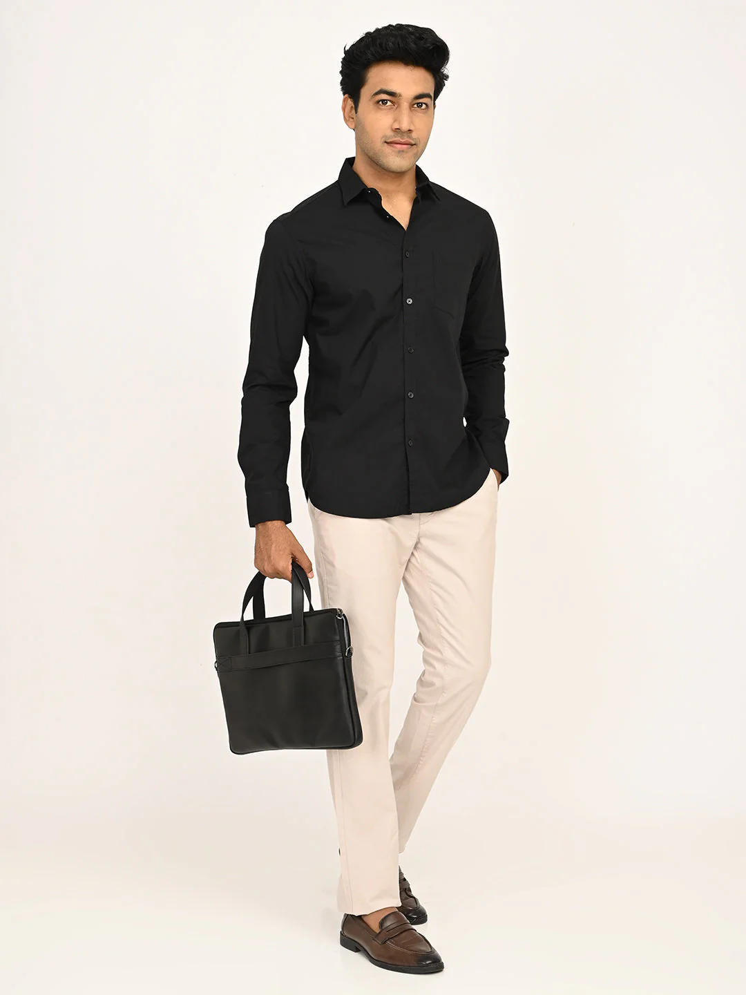 Men's Solid Full Sleeves Cotton Shirt - Image 15