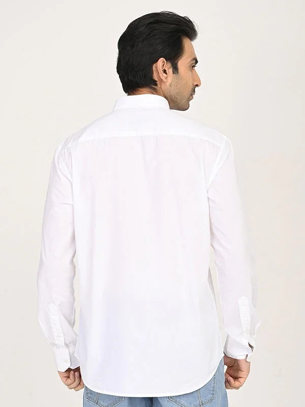Men's Solid Full Sleeves Cotton Shirt - Image 4