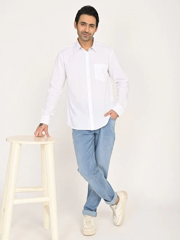 Men's Solid Full Sleeves Cotton Shirt - Image 5