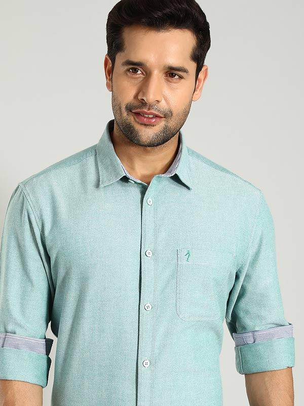 Men's Solid Full Sleeves Cotton Shirt - Image 17