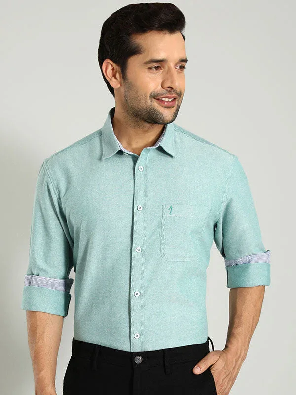 Men's Solid Full Sleeves Cotton Shirt - Image 18