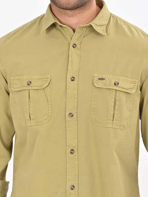 Men's Solid Full Sleeves Cotton Shirt - Image 3