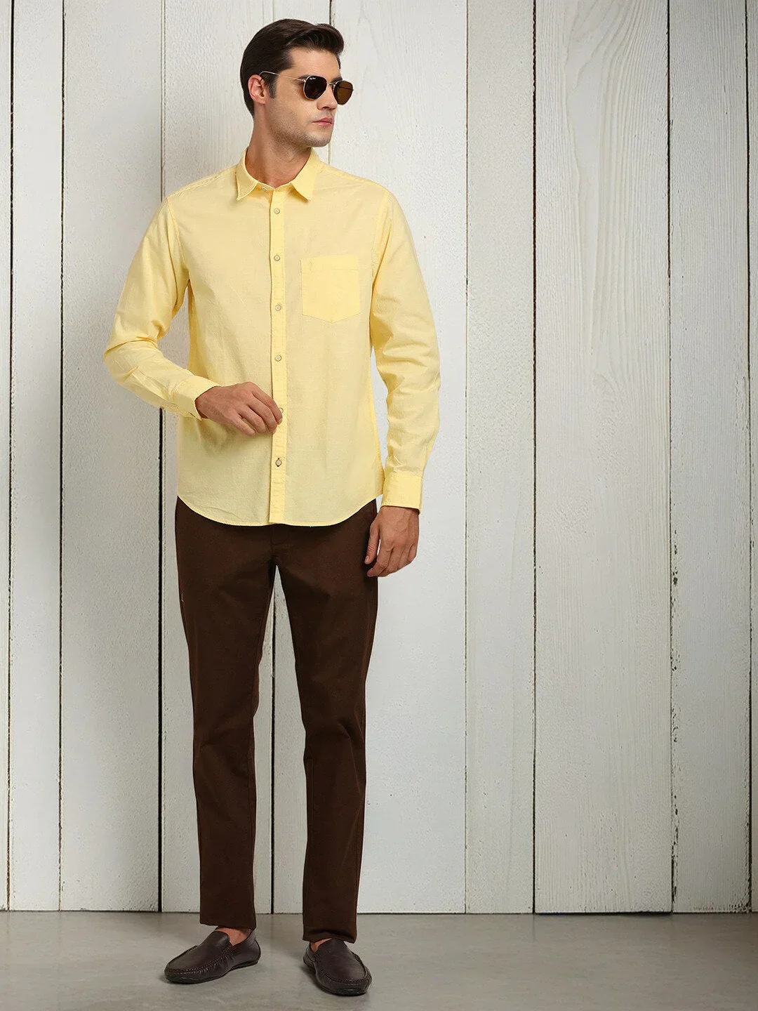 Men's Solid Full Sleeves Cotton Shirt - Image 13