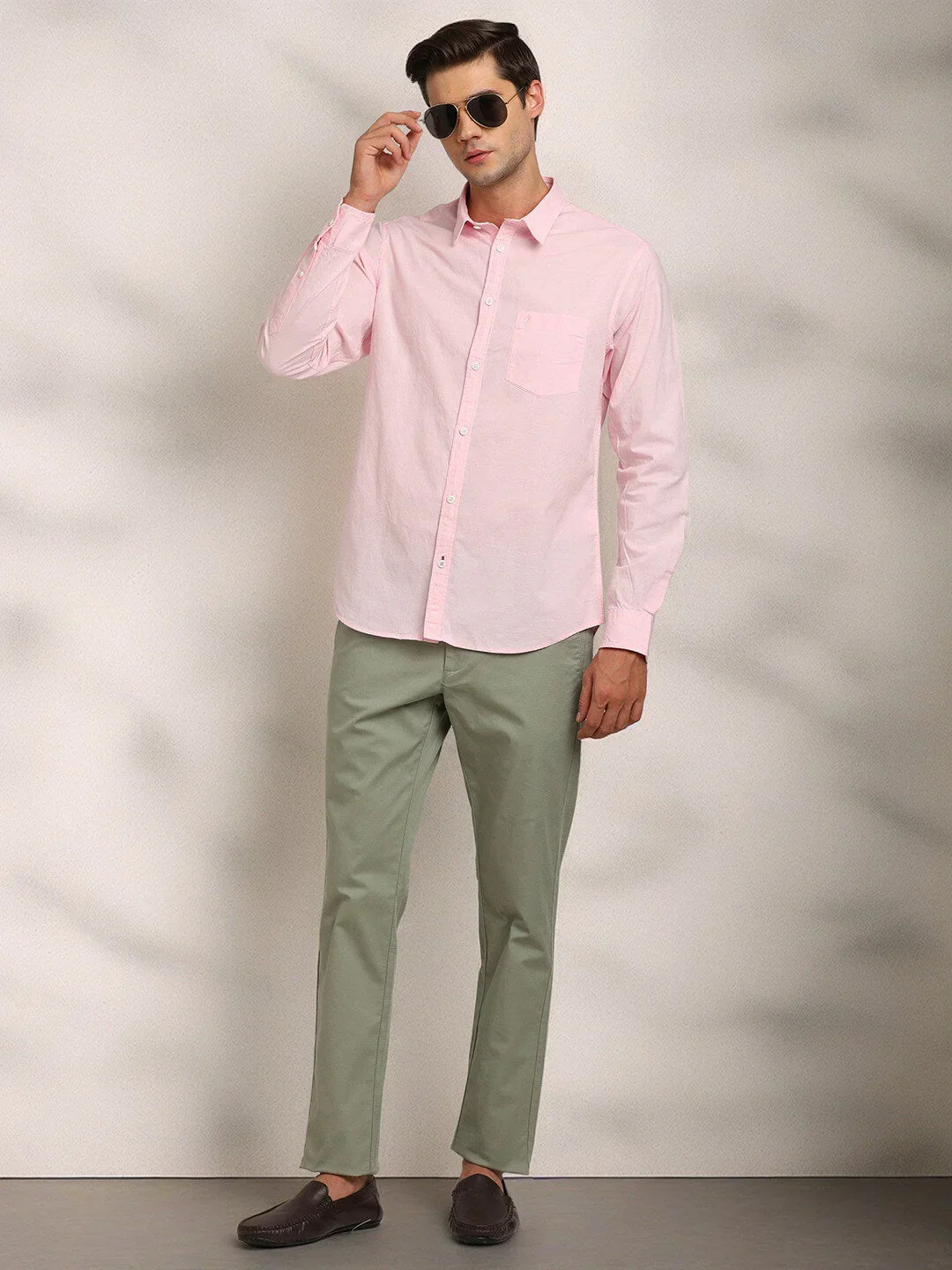 Men's Solid Full Sleeves Cotton Shirt - Image 5