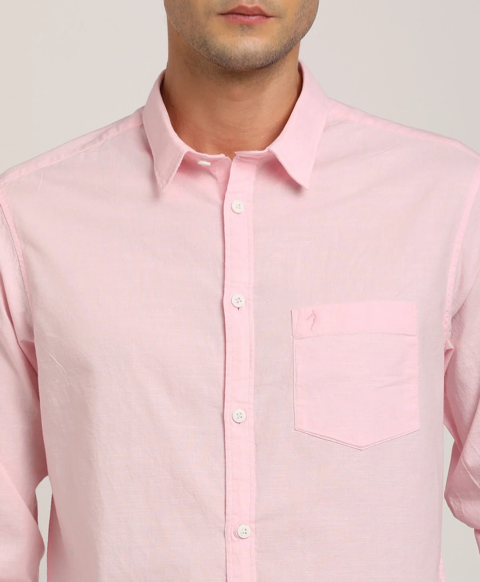 Men's Solid Full Sleeves Cotton Shirt - Image 7
