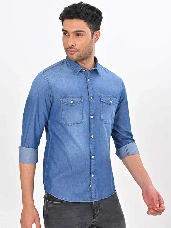 Men's Solid Full Sleeves Cotton Shirt - Image 4