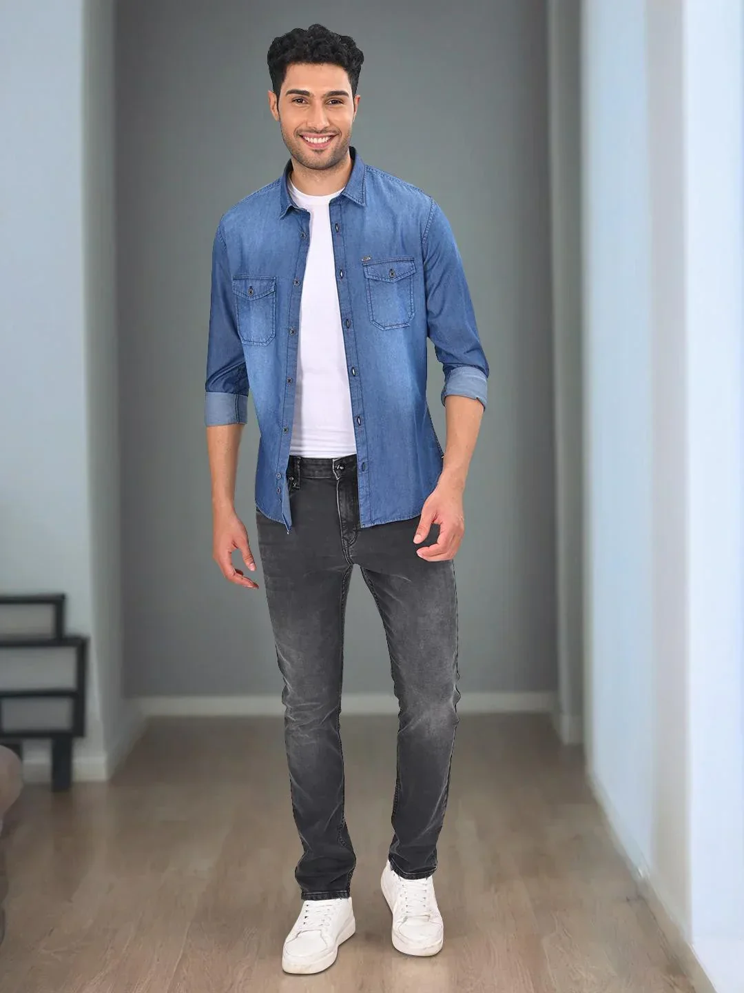 Men's Solid Full Sleeves Cotton Shirt - Image 5