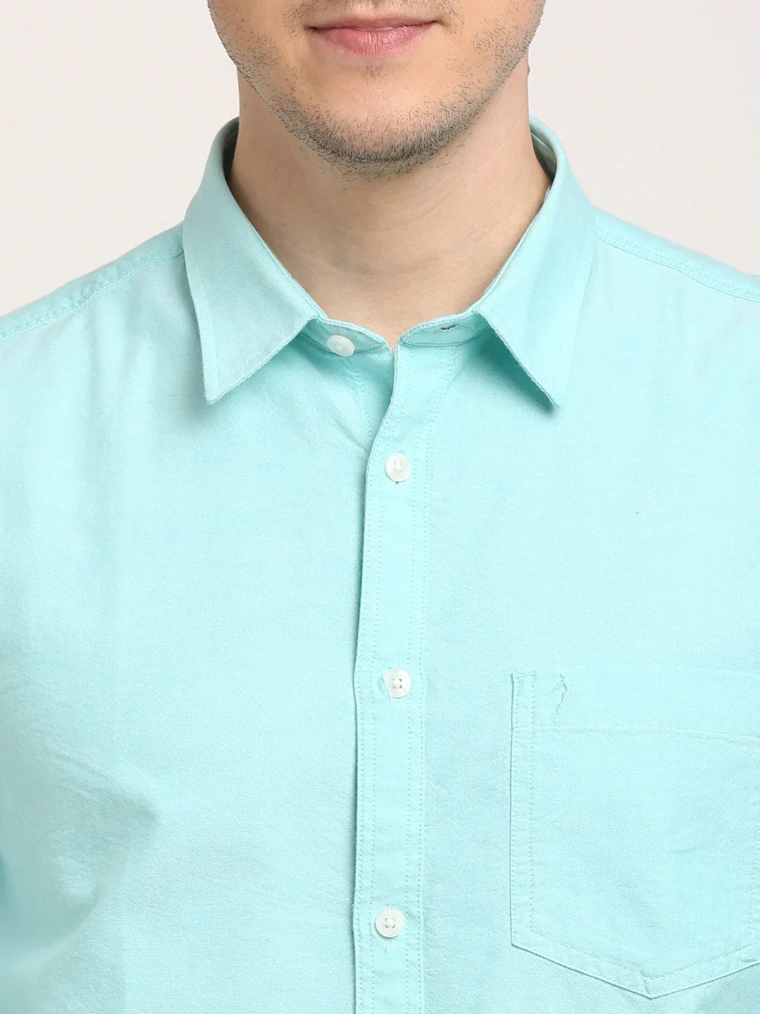 Men's Solid Full Sleeves Cotton Shirt - Image 3