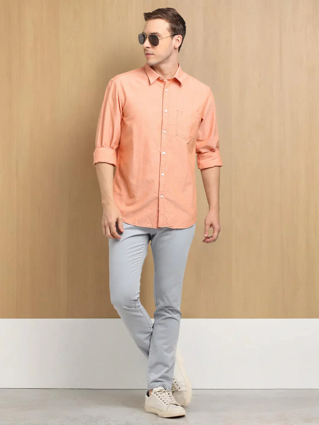 Men's Solid Full Sleeves Cotton Shirt - Image 9