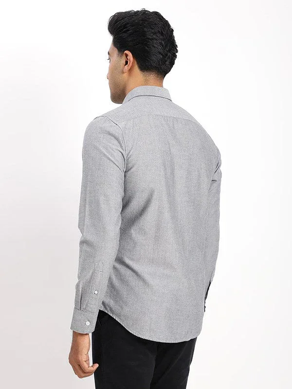 Men's Solid Full Sleeves Cotton Shirt - Image 4