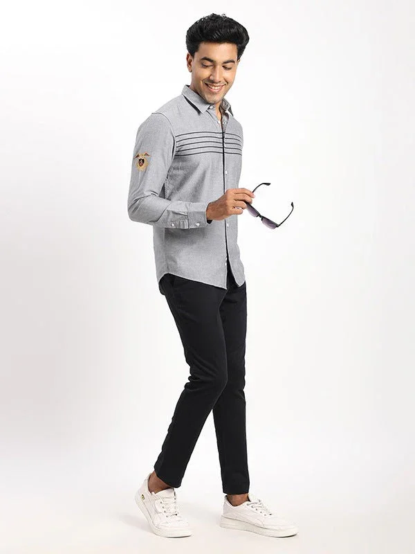 Men's Solid Full Sleeves Cotton Shirt - Image 5