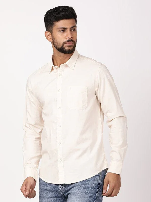 Men's Solid Full Sleeves Cotton Shirt - Image 2