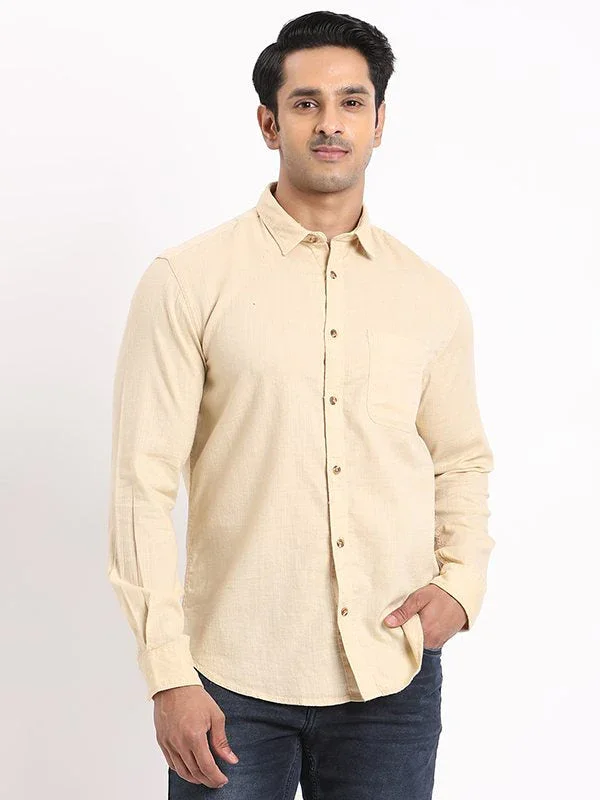Men's Solid Full Sleeves Cotton Shirt