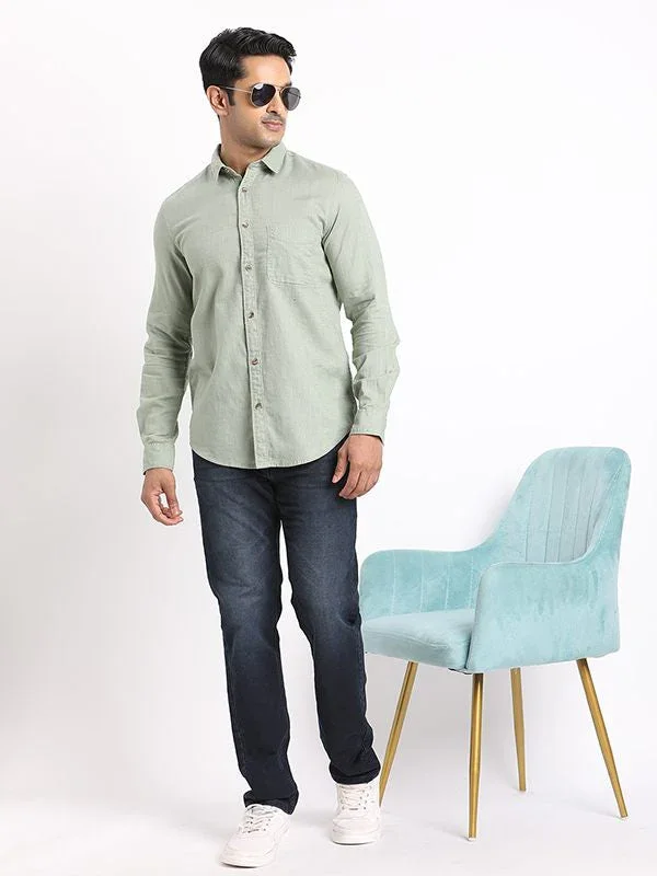 Men's Solid Full Sleeves Cotton Shirt - Image 10