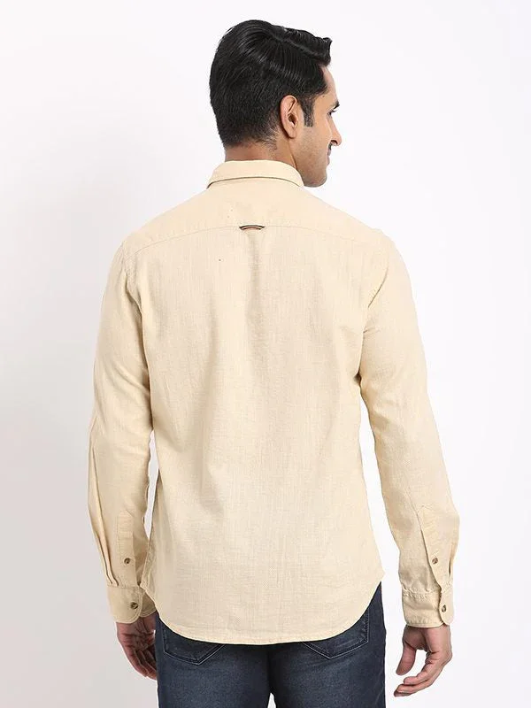 Men's Solid Full Sleeves Cotton Shirt - Image 4