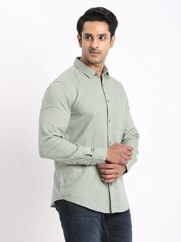 Men's Solid Full Sleeves Cotton Shirt - Image 7