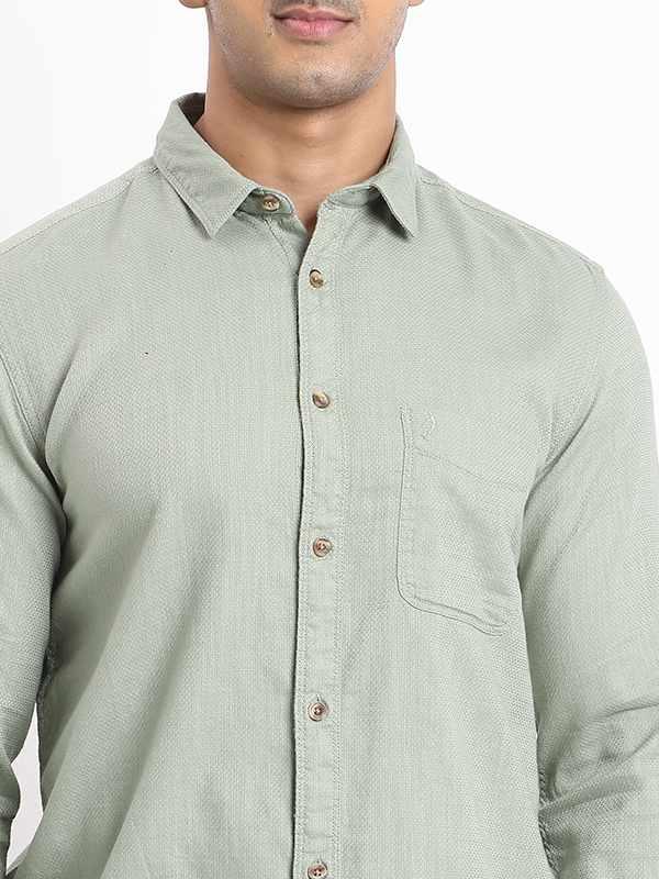 Men's Solid Full Sleeves Cotton Shirt - Image 8