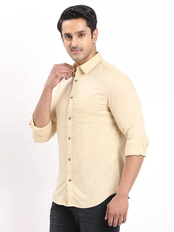 Men's Solid Full Sleeves Cotton Shirt - Image 2