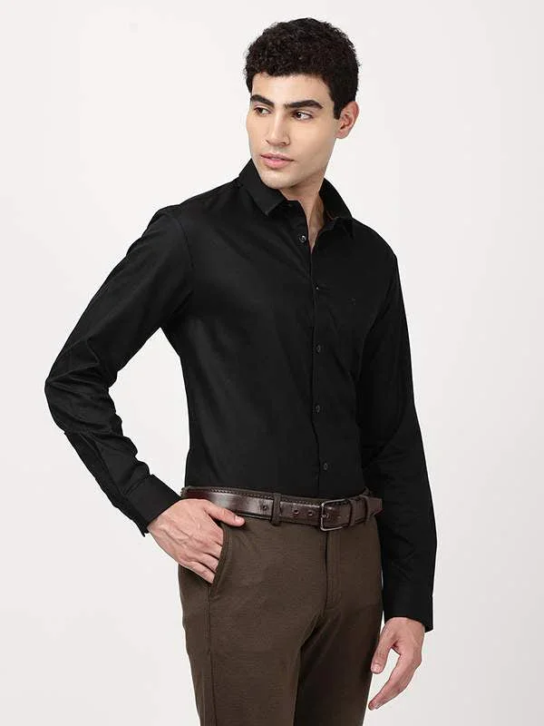 Men's Solid Full Sleeves Cotton Shirt - Image 2