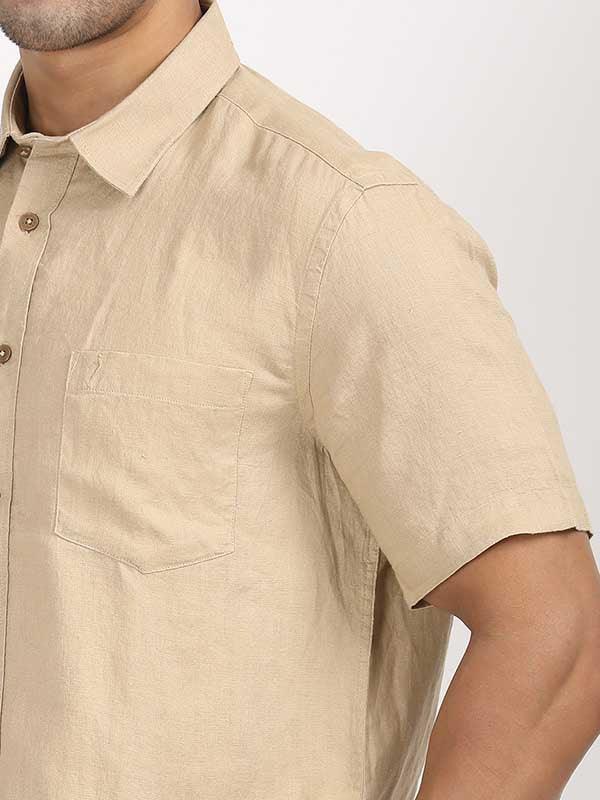 Men's Solid Full Sleeves Cotton Shirt - Image 2